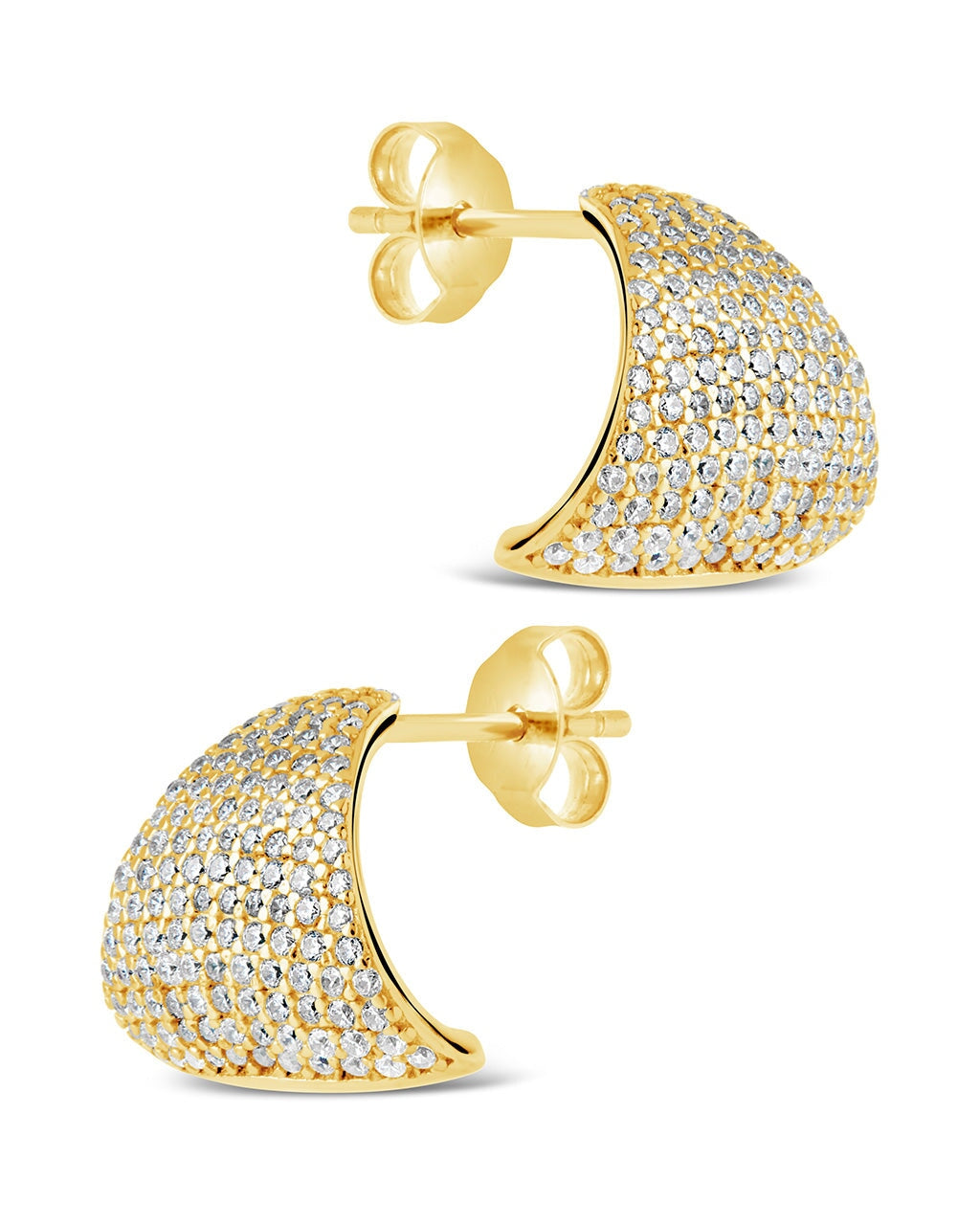 Aspen CZ Fan Studs Earring Sterling Forever 