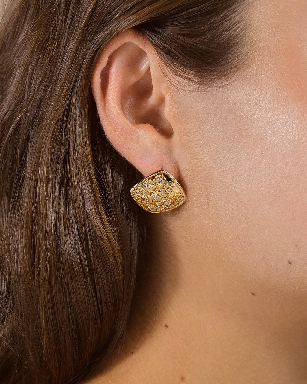 Ophelia CZ Floral Stud Earrings