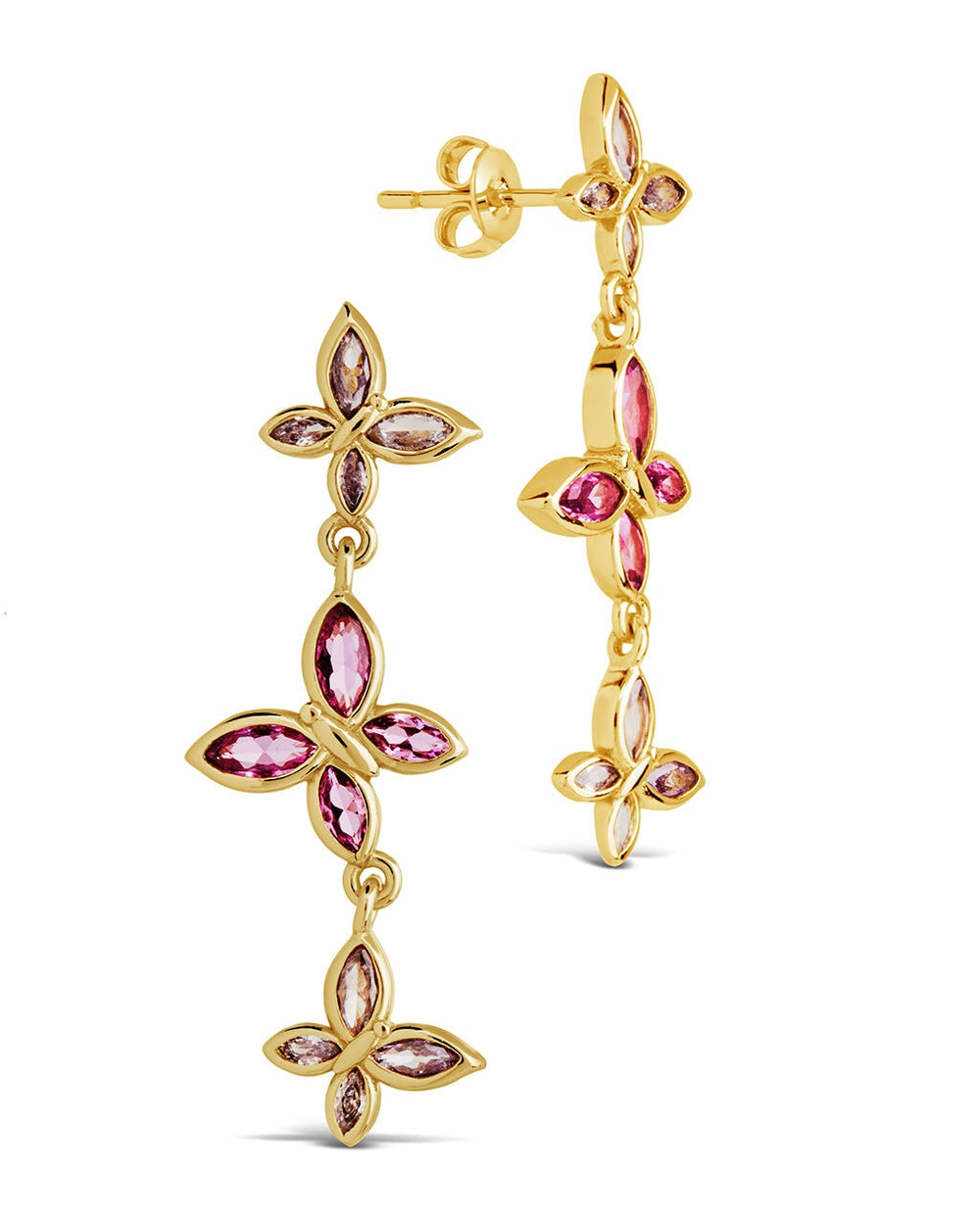 Caria Drop Studs Earring Sterling Forever Gold 