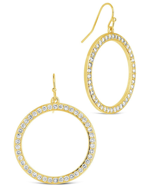 Della CZ Circle Dangle Earrings - Sterling Forever