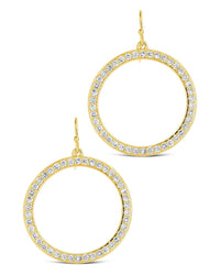 Della CZ Circle Dangle Earrings - Sterling Forever