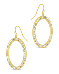 Della CZ Circle Dangle Earrings - Sterling Forever