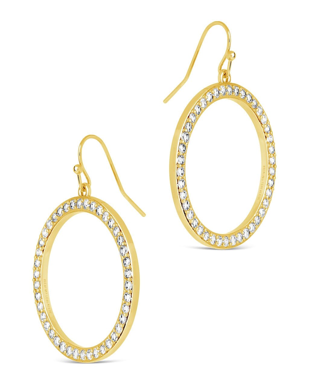 Della CZ Circle Dangle Earrings - Sterling Forever