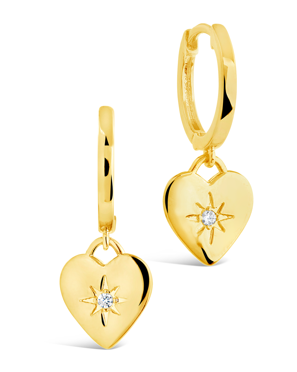 Vivienne Heart Charm Hoops