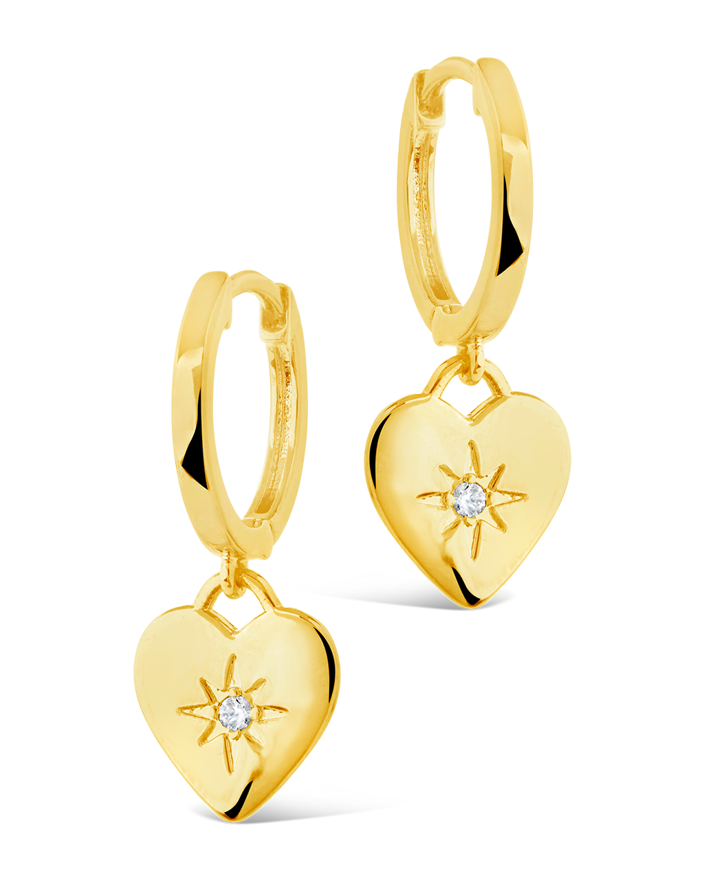 Vivienne Heart Charm Hoops