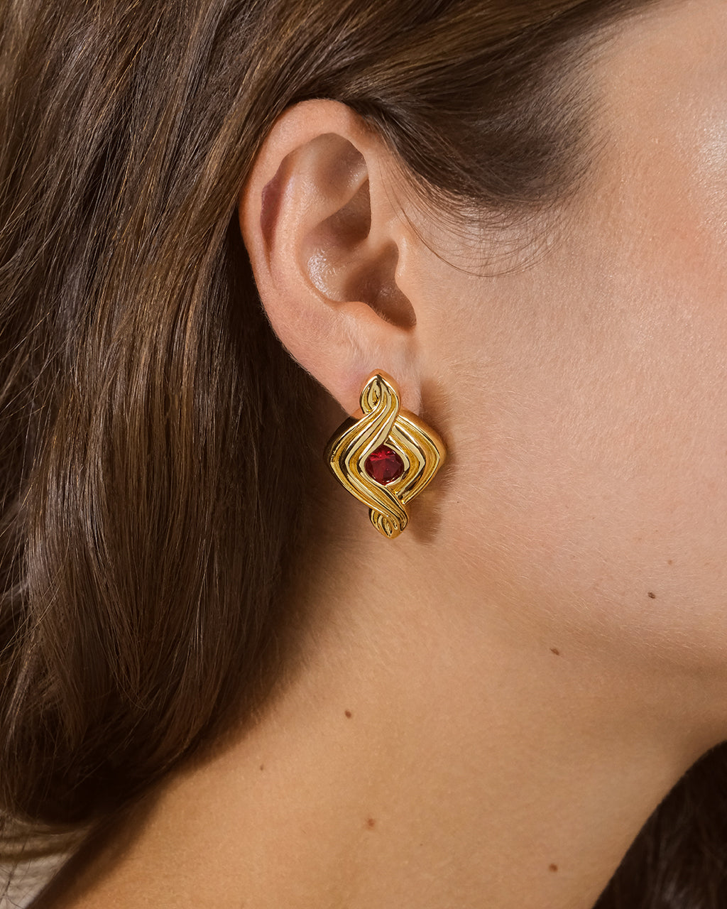 Danish CZ Stud Earrings