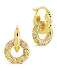 Hunter CZ Interlocking Circle Drop Earrings - Sterling Forever