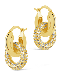 Hunter CZ Interlocking Circle Drop Earrings - Sterling Forever