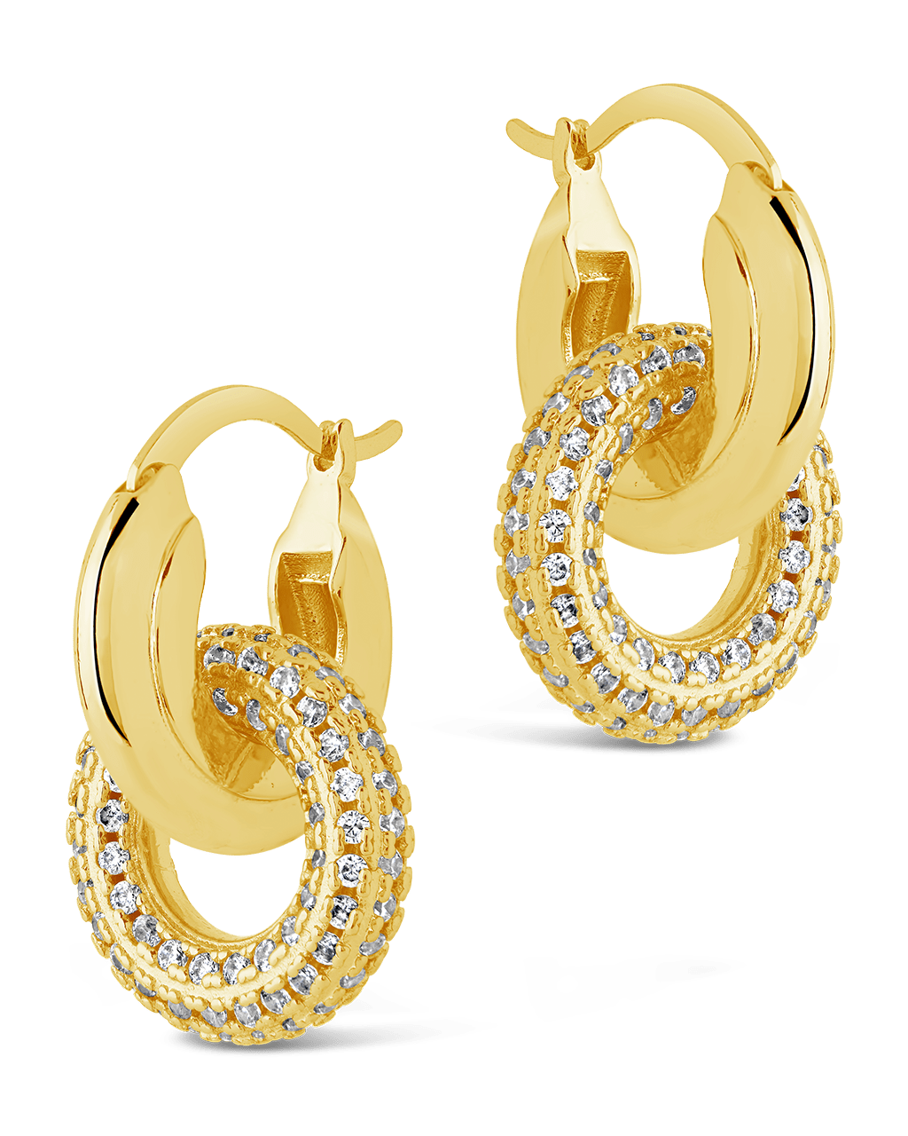 Hunter CZ Interlocking Circle Drop Earrings - Sterling Forever