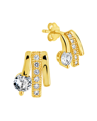 Rosie CZ Triple Hoop Earrings