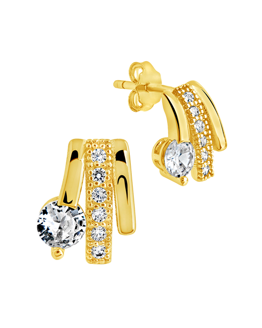 Rosie CZ Triple Hoop Earrings