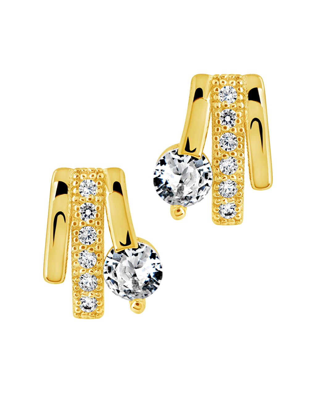 Rosie CZ Triple Hoop Earrings