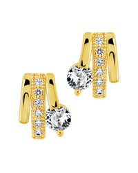 Rosie CZ Triple Hoop Earrings