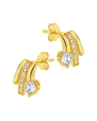 Rosie CZ Triple Hoop Earrings