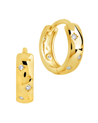 Greer CZ Burst Micro Hoop Earrings - Sterling Forever