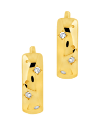Greer CZ Burst Micro Hoop Earrings - Sterling Forever