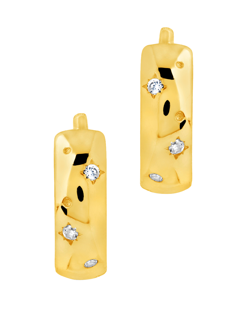 Greer CZ Burst Micro Hoop Earrings - Sterling Forever