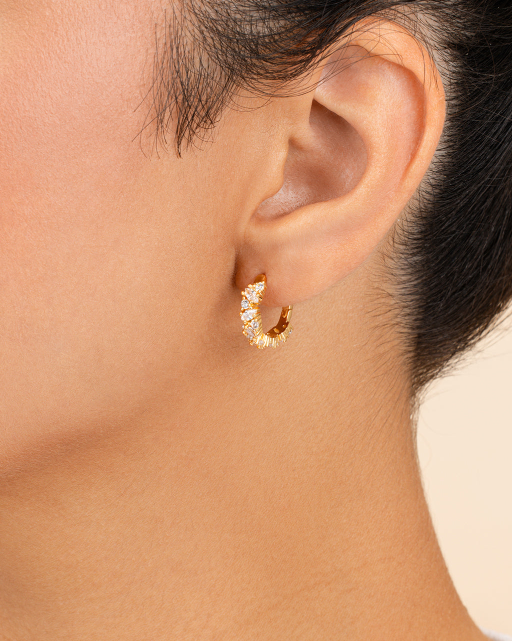 Georgia CZ Micro Hoop Earrings