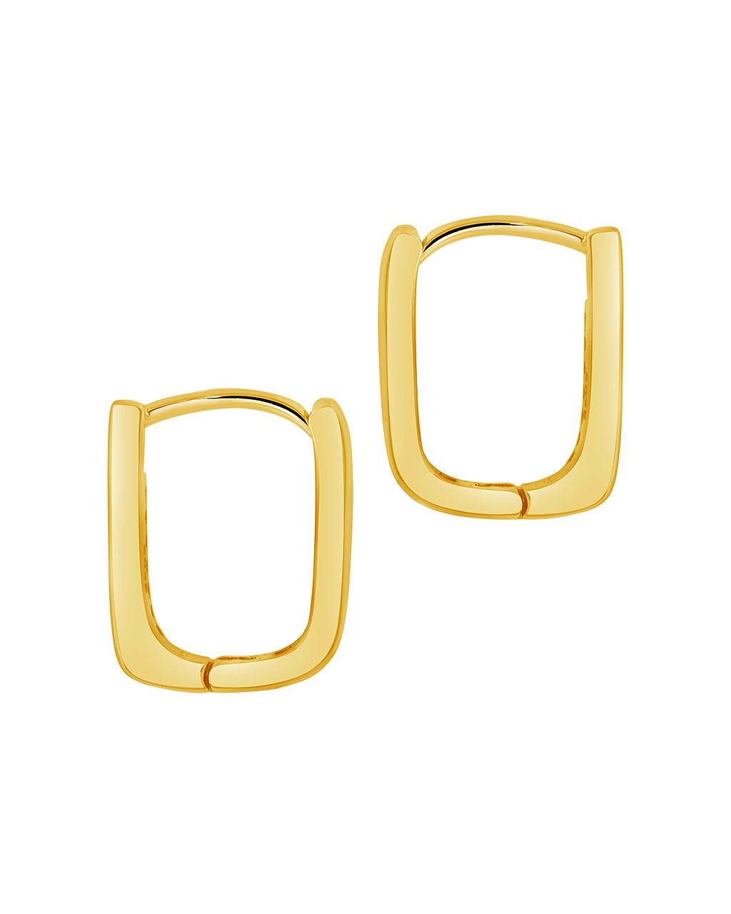 Nadine CZ Rectangle Hoop Earrings