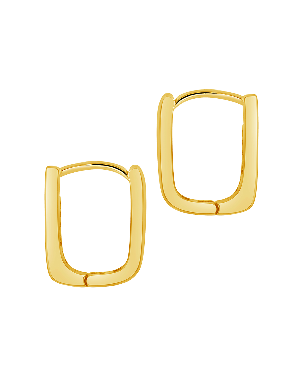 Nadine CZ Rectangle Hoop Earrings - Sterling Forever