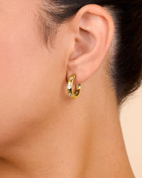 Molly CZ Studded Micro Hoops - Sterling Forever
