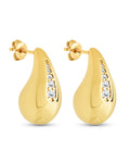 Callie CZ Teardrop Polished Earring