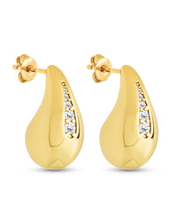 Callie CZ Teardrop Polished Earring
