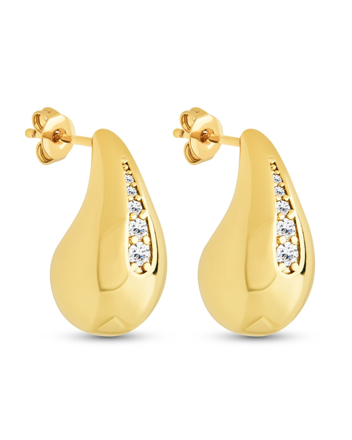 Callie CZ Teardrop Polished Earring