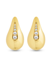 Callie CZ Teardrop Polished Earring