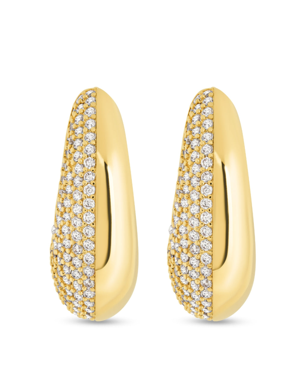 Callie CZ Teardrop Polished Earring