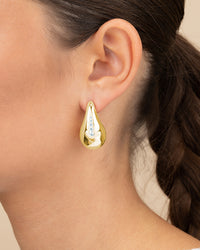 Callie CZ Teardrop Polished Earring