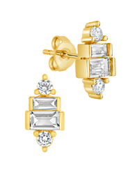 Teared CZ Liora Studs - Sterling Forever