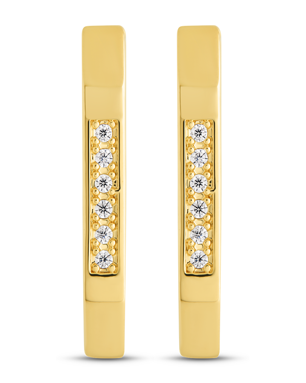 Aria Geometric CZ Micro Hoop Earrings