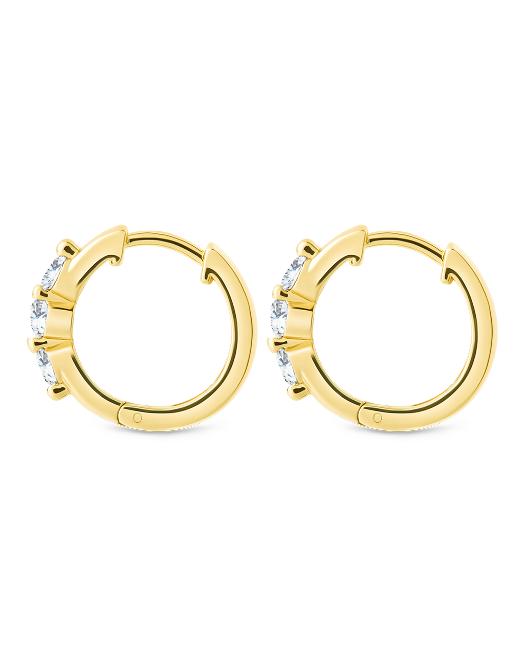 Normani CZ Polished Micro Hoop Earrings