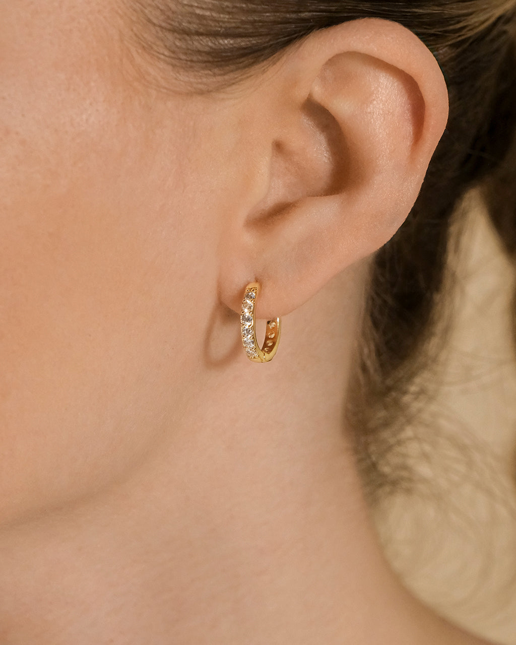 Zadie CZ Everyday Hoop Earrings