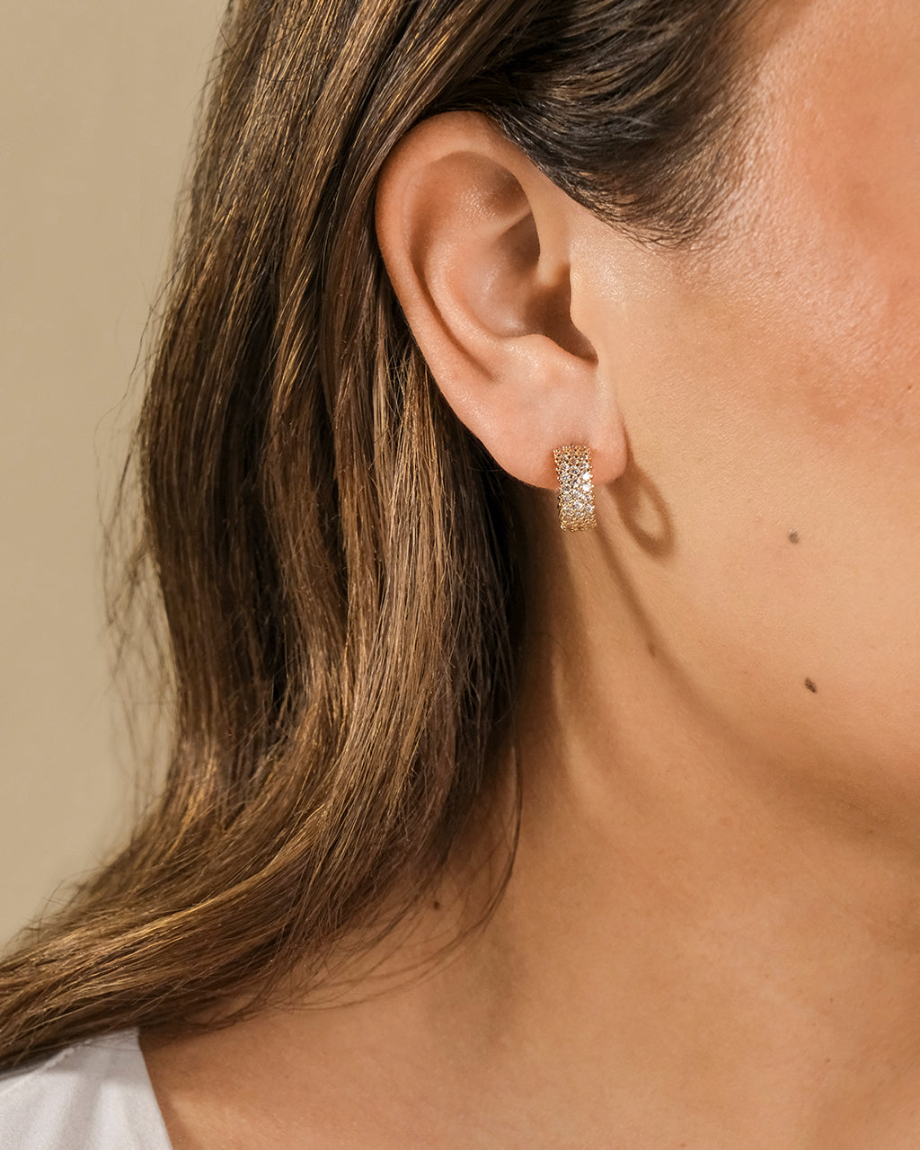 Elora Rainbow CZ Hoop Earrings