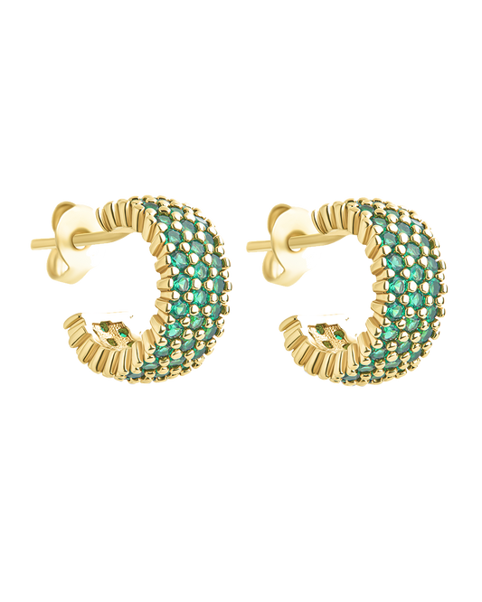 Elora Rainbow CZ Hoop Earrings