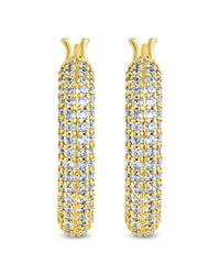 Cordelia CZ Studded Hoop Earrings - Sterling Forever