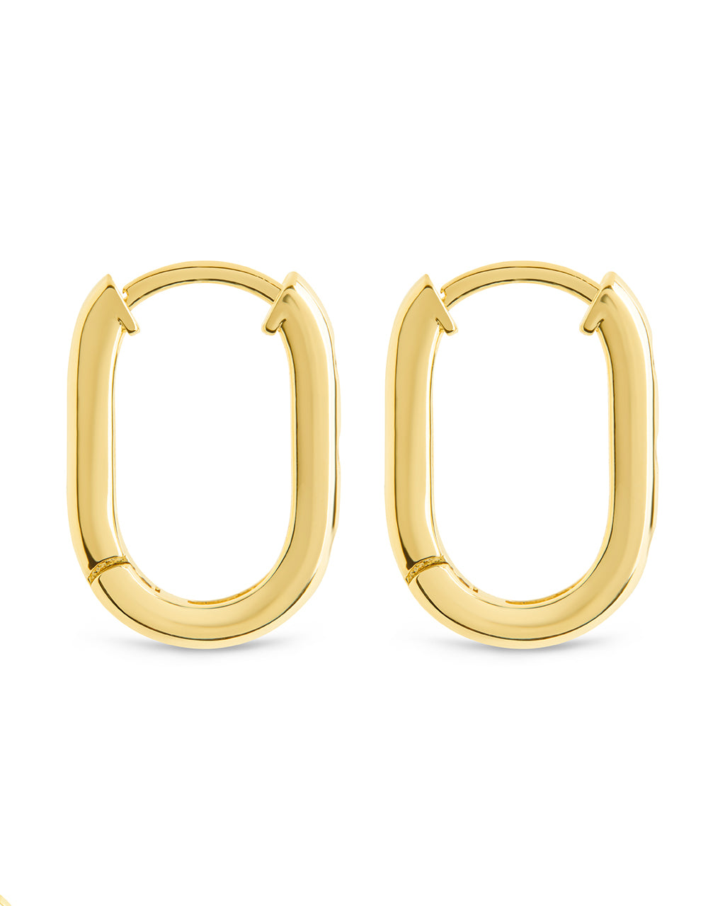 Casey Rectangular CZ Hoop Earrings