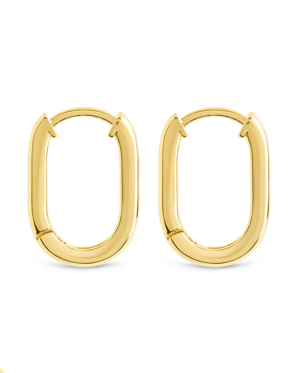 Casey Rectangular CZ Hoop Earrings - Sterling Forever