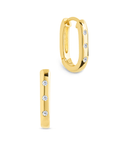 Casey Rectangular CZ Hoop Earrings - Sterling Forever