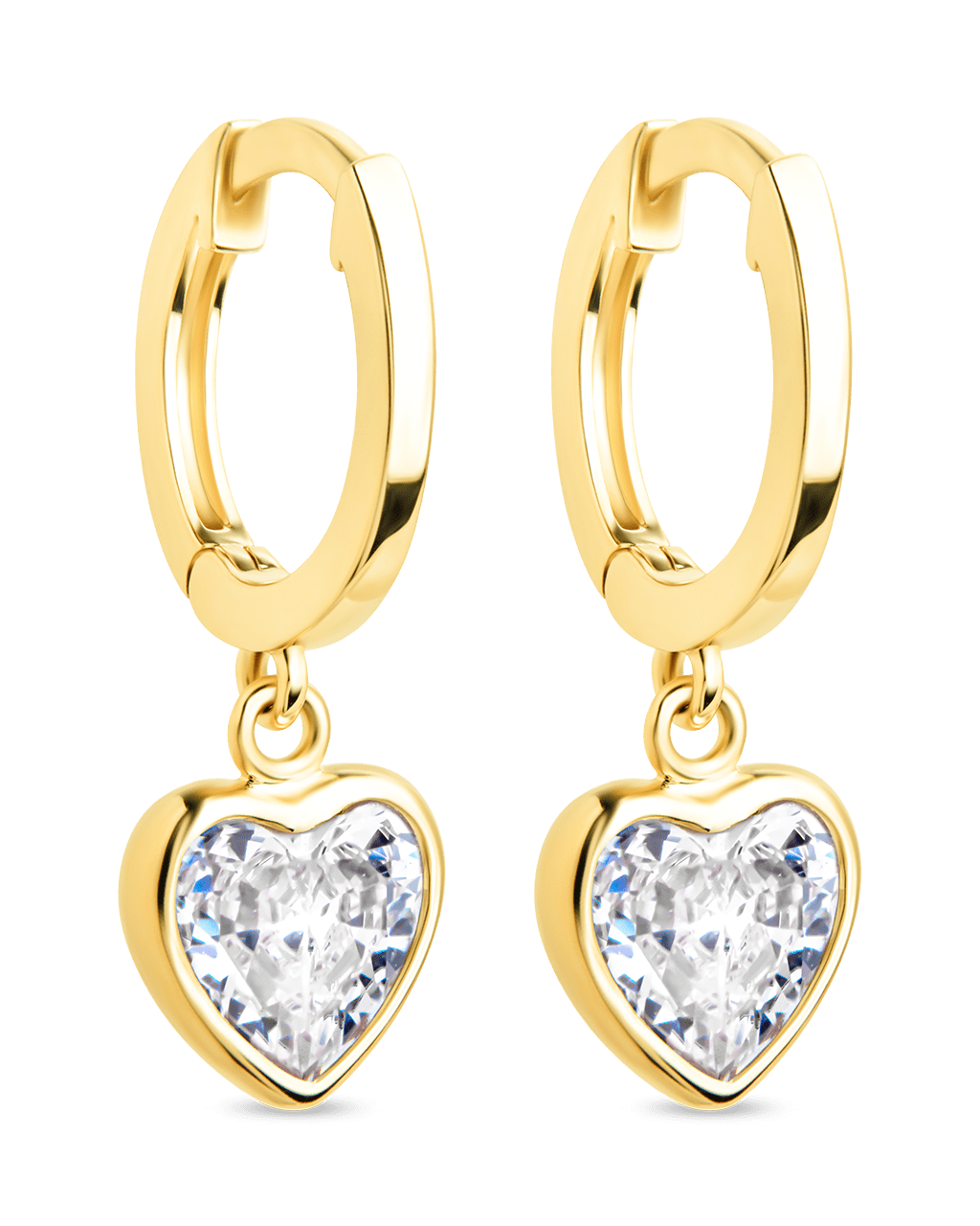 Sterling Silver Lizzy CZ Heart Drop Earrings - Sterling Forever