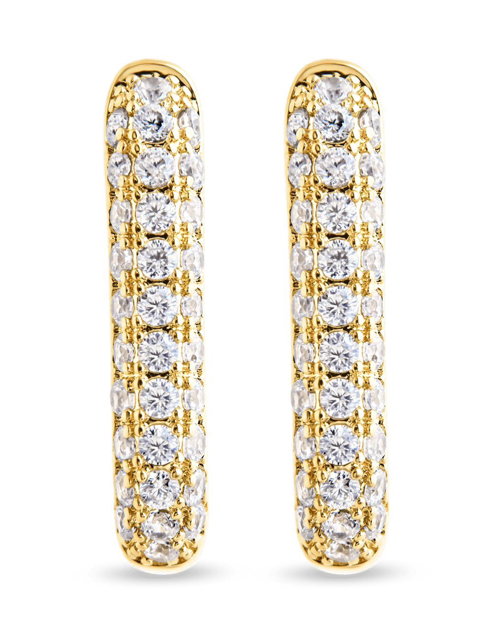 Francesca CZ Rectangular Hoop Earrings - Sterling Forever