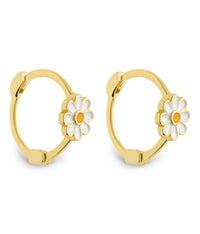 Stella Flower Micro Hoop Earrings - Sterling Forever