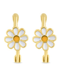 Stella Flower Micro Hoop Earrings - Sterling Forever