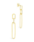 Chelle CZ Mixed Link Drop Studs - Sterling Forever
