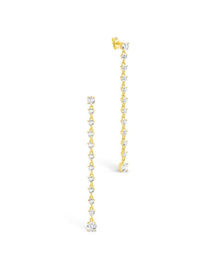 Layken CZ Stationed Stud Earrings