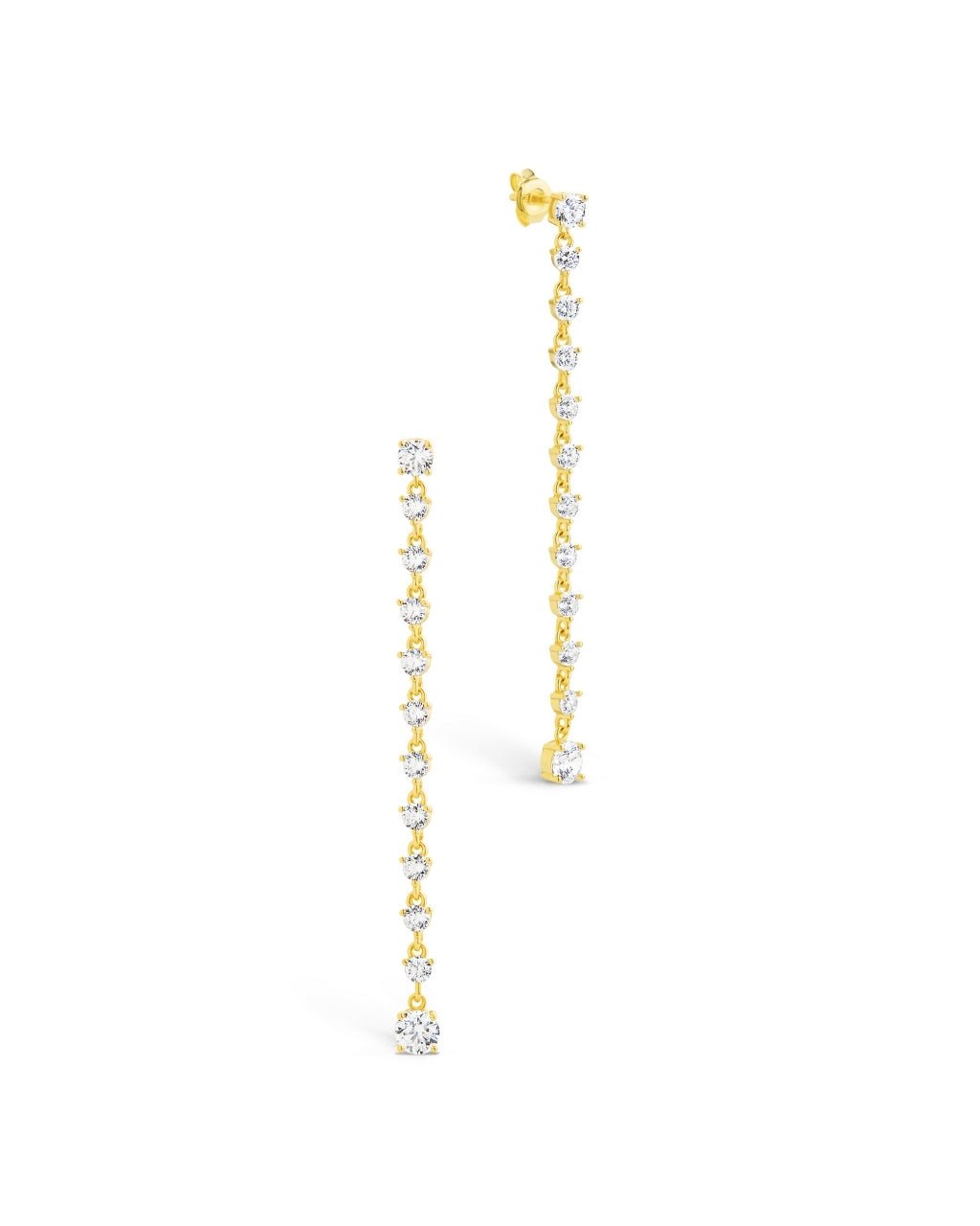 Layken CZ Stationed Stud Earrings - Sterling Forever