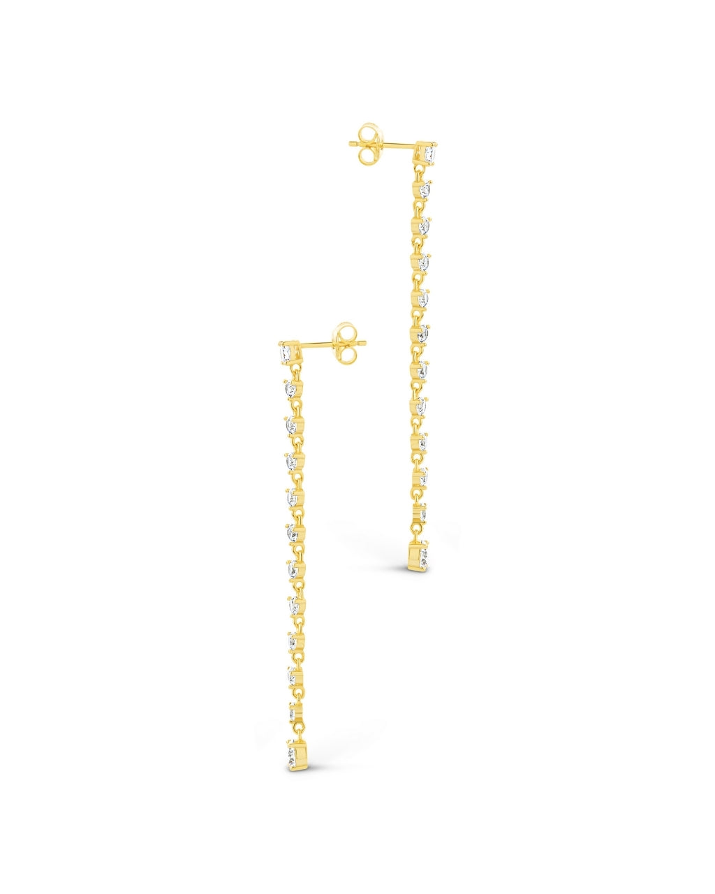 Layken CZ Stationed Stud Earrings