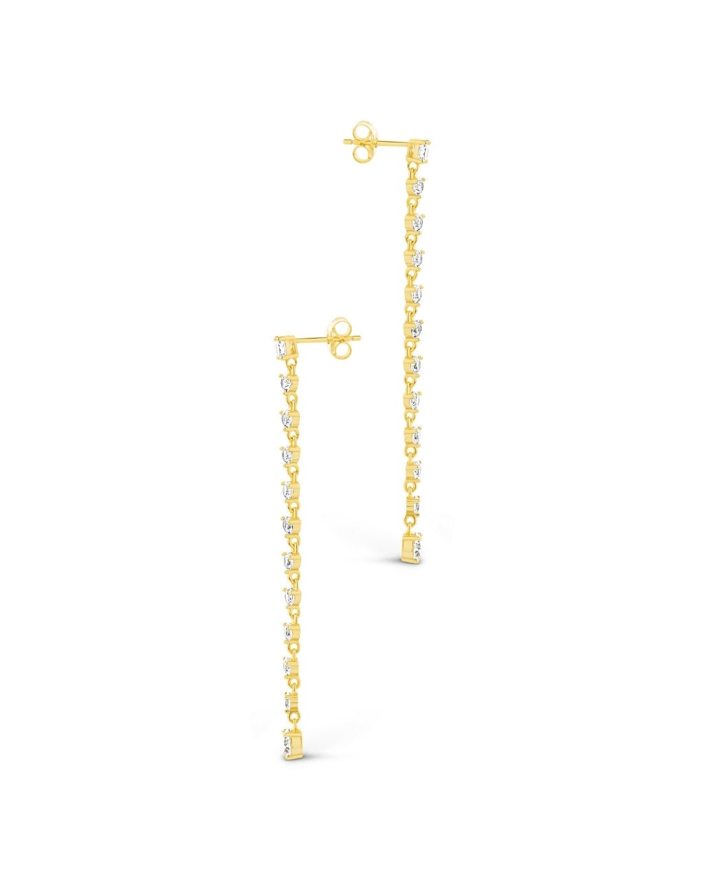 Layken CZ Stationed Stud Earrings - Sterling Forever